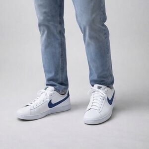 Nike White and Navy Sneakers